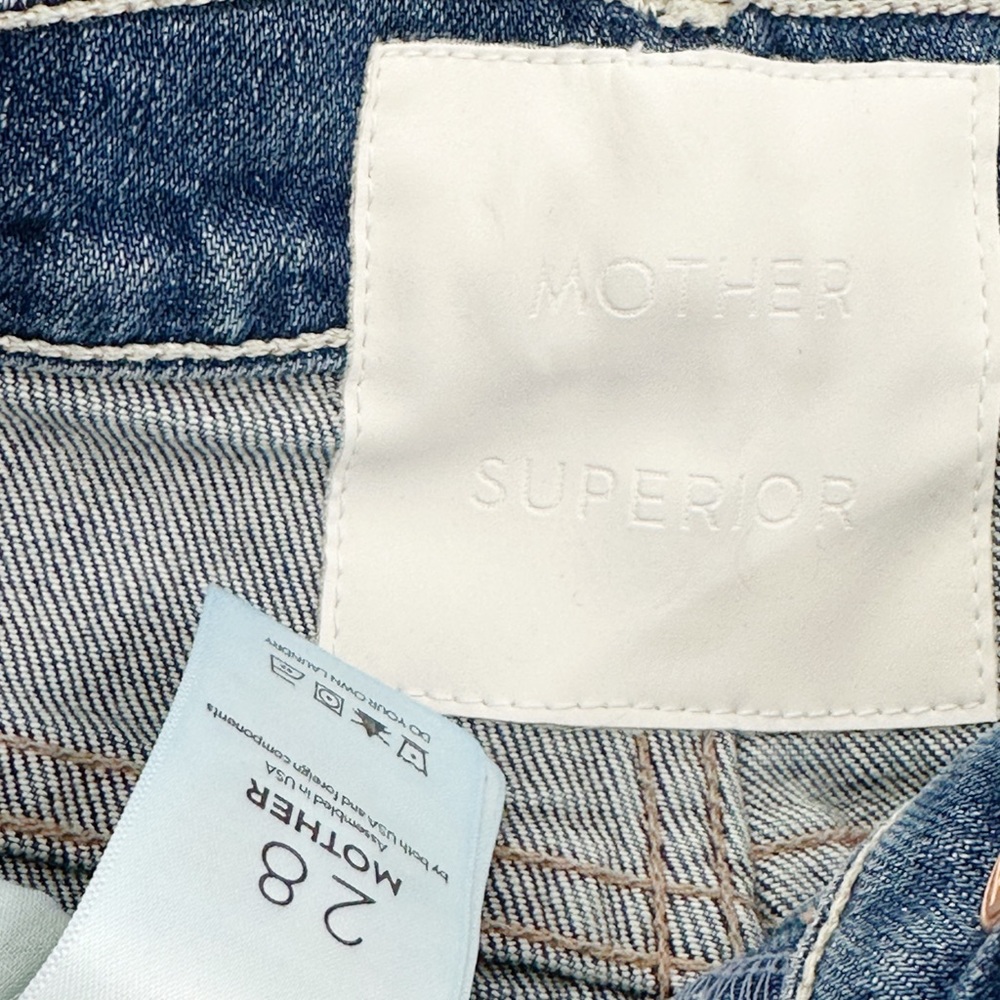MOTHER SUPERIOR DENIM The Super Cruiser NWT Born to Bite Distressed jeans SZ 28 - Picture 10 of 12